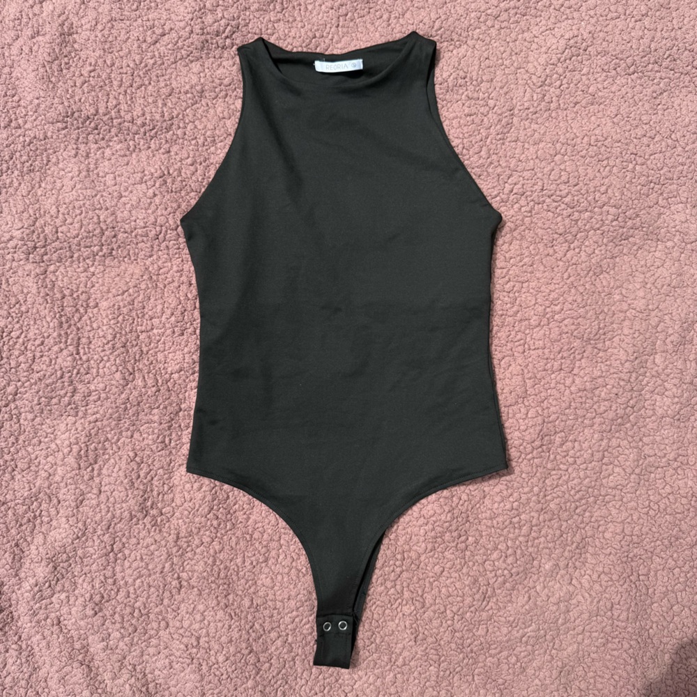 Black Sleeveless Bodysuit